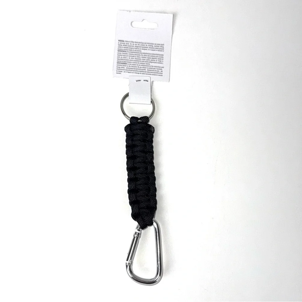 Black and Silver Key Holder with Durable Paracord